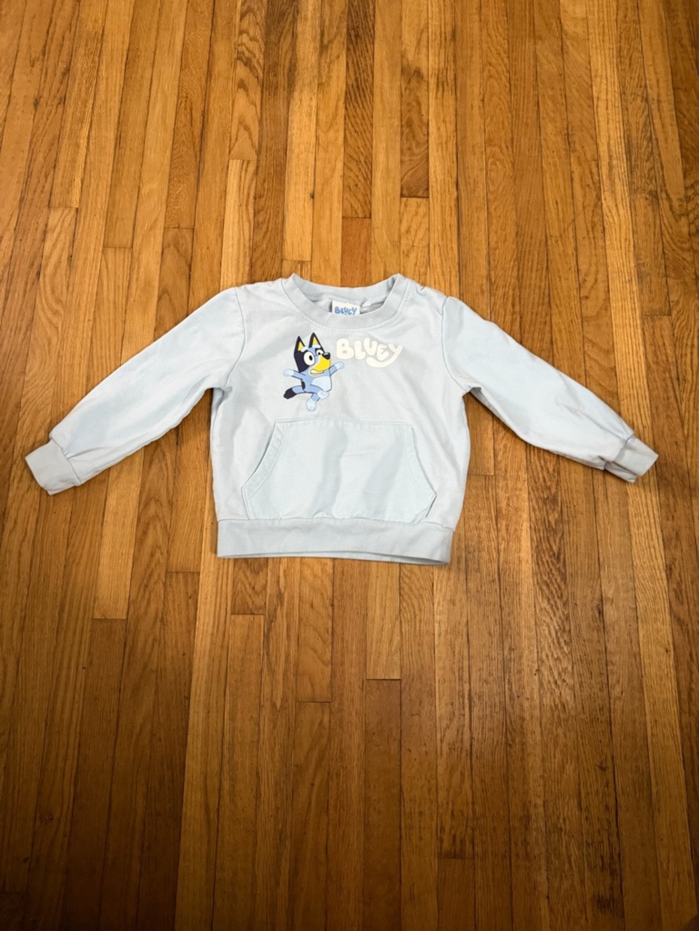 Bluey Light Blue 2/3 pocket crewneck sweatshirt